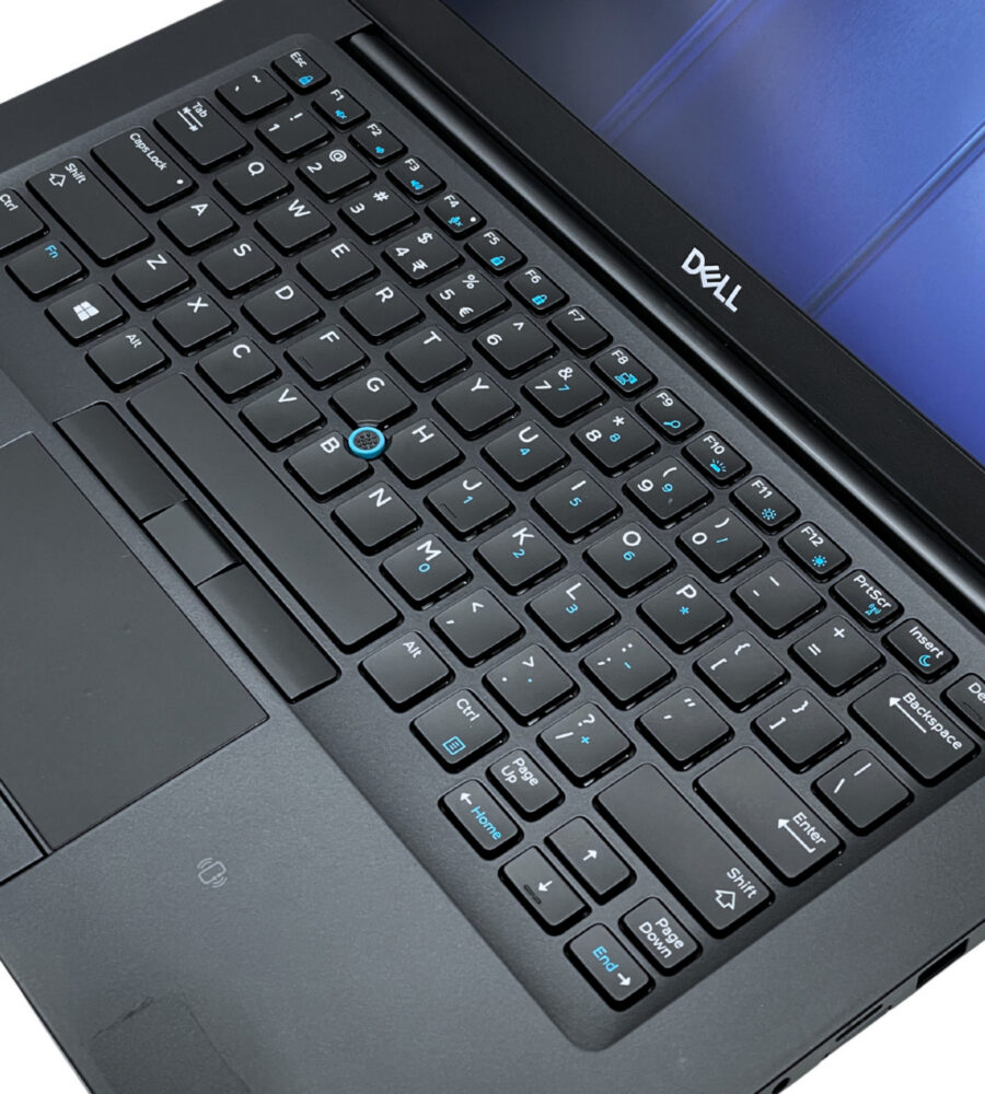 Dell Latitude 7490 – klawiatura i pulpit roboczy Dell Latitude 7490 widok na pulpit roboczy i klawiaturę QWERTY US