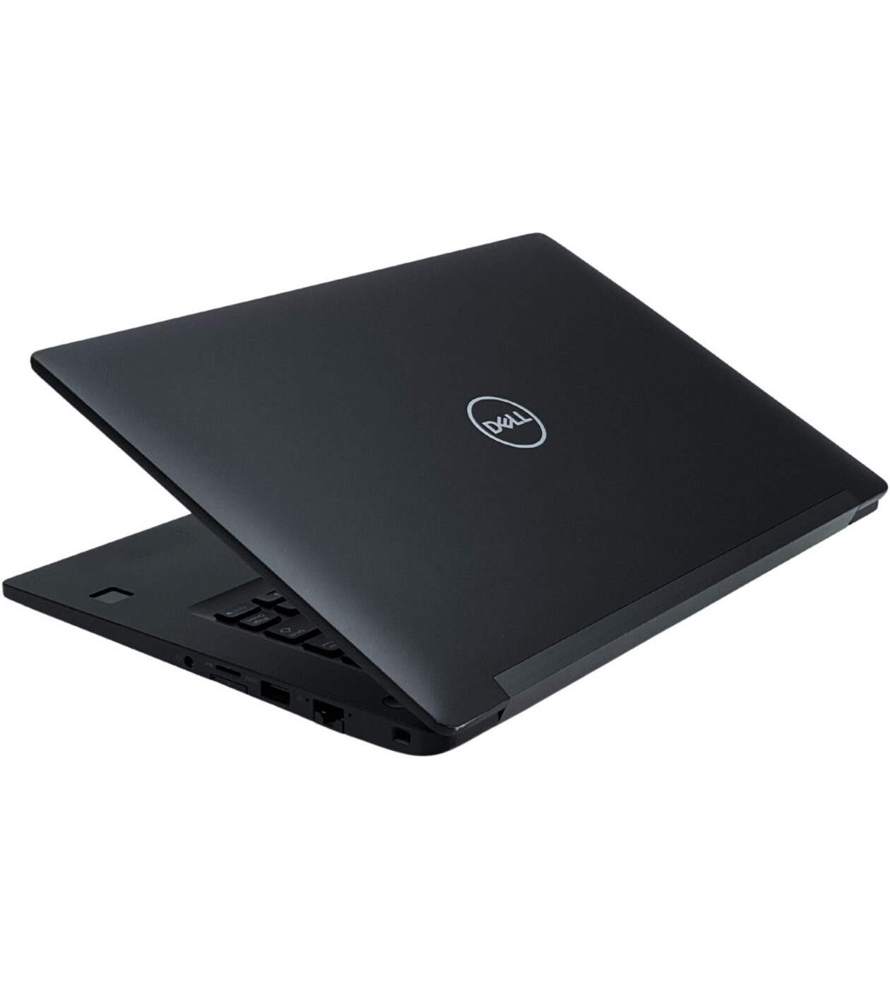 Dell Latitude 7490 widok z góry na zamkniętą klapę matrycy z logo Dell