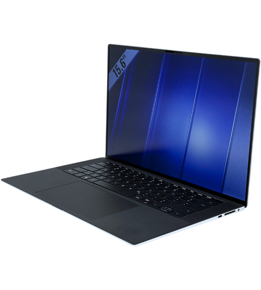Dell XPS 15 9510 widok z prawej strony pod kątem profil obudowy klasy premium