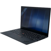 Lenovo ThinkPad X1 Carbon G7 widok z prawej strony pod kątem z portem USB i włącznikiem