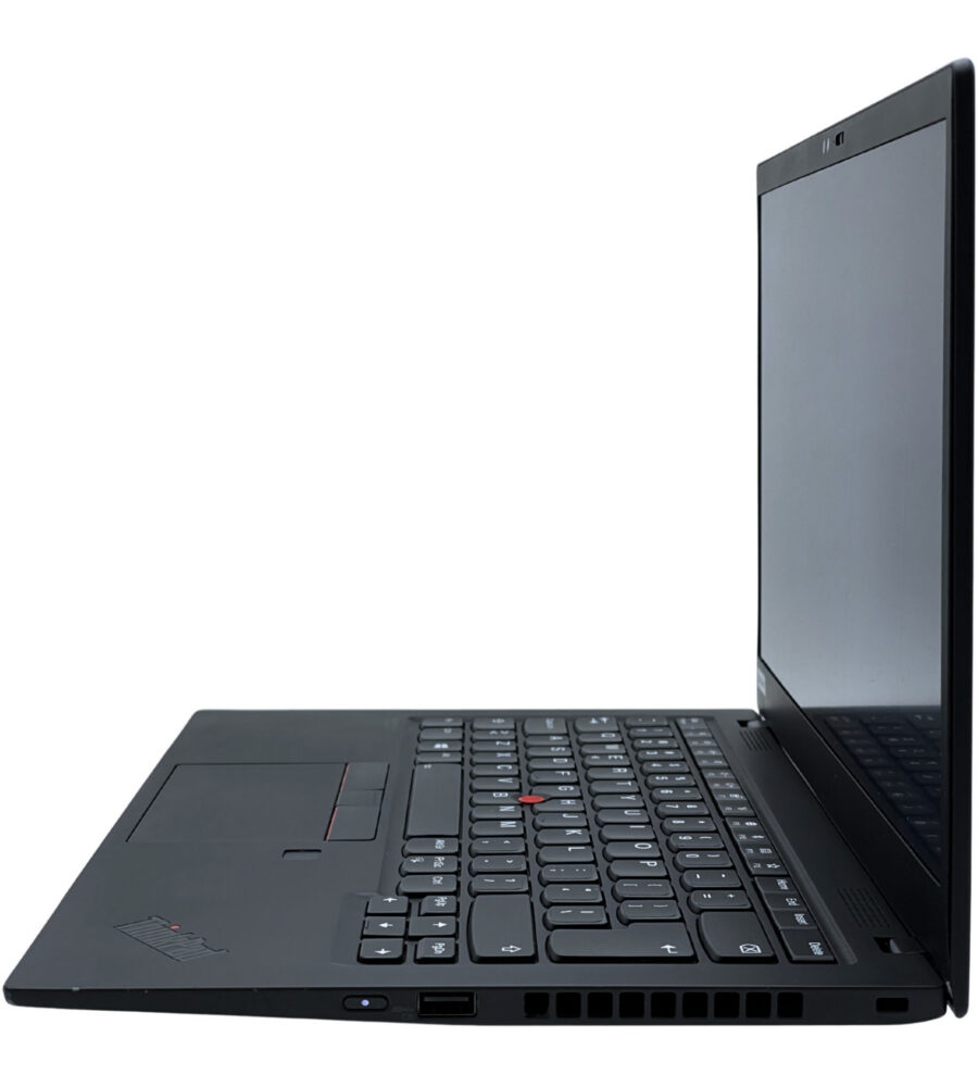 Lenovo ThinkPad X1 Carbon G7 profil prawej strony z portem USB i kratką chłodzenia