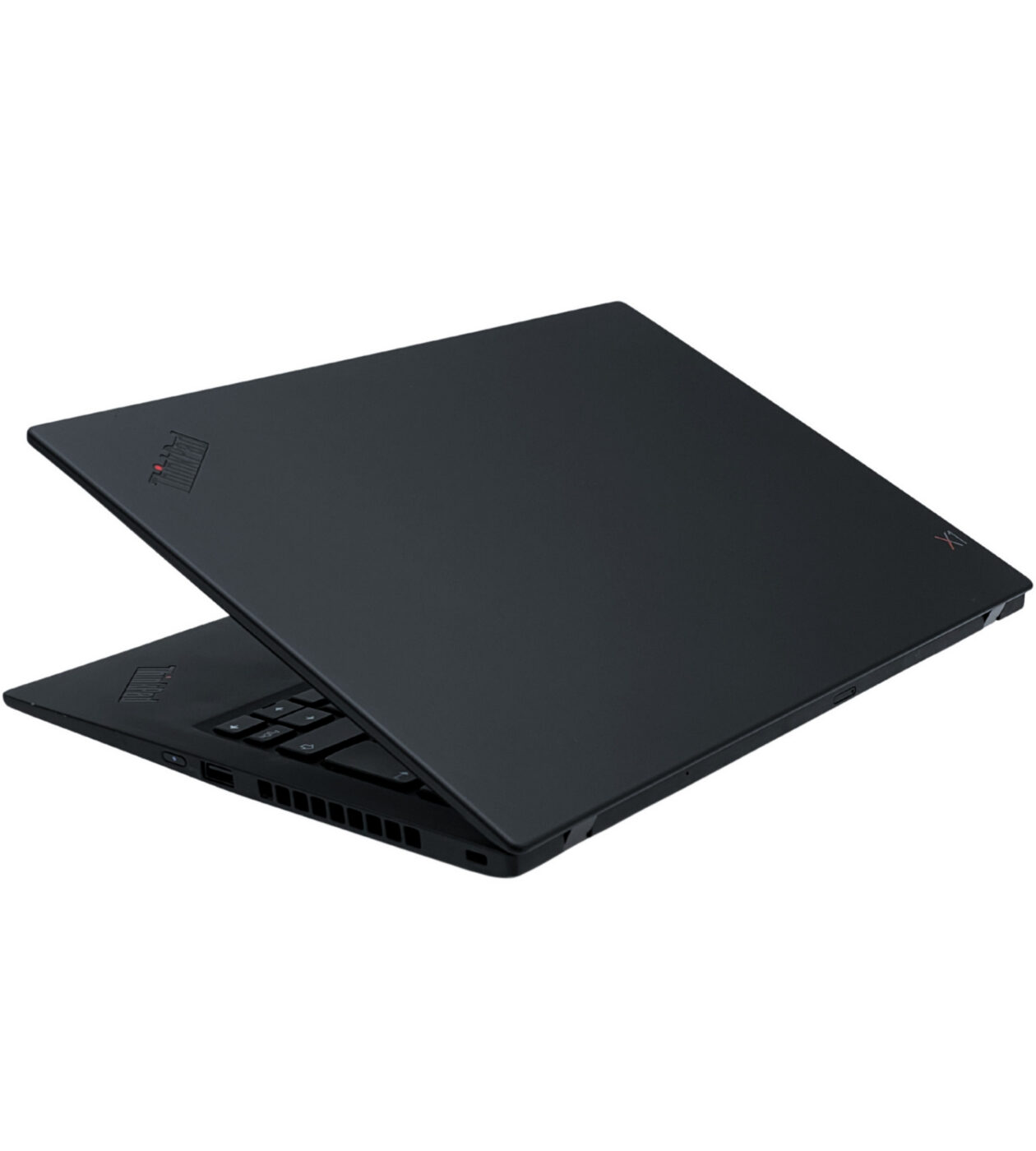 Lenovo ThinkPad X1 Carbon G7 zamknięta pokrywa z logo ThinkPad i X1