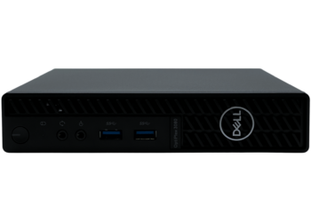 Dell Optiplex 3080 MFF widok z przodu poziomo czarna obudowa Micro