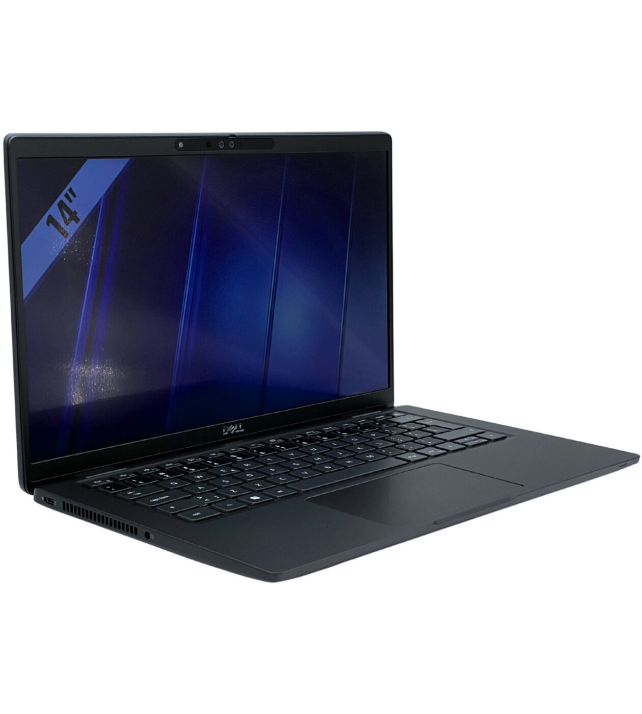 Dell Latitude 7430 widok pod kątem z lewej strony prezentujący porty Thunderbolt 4 i USB-C