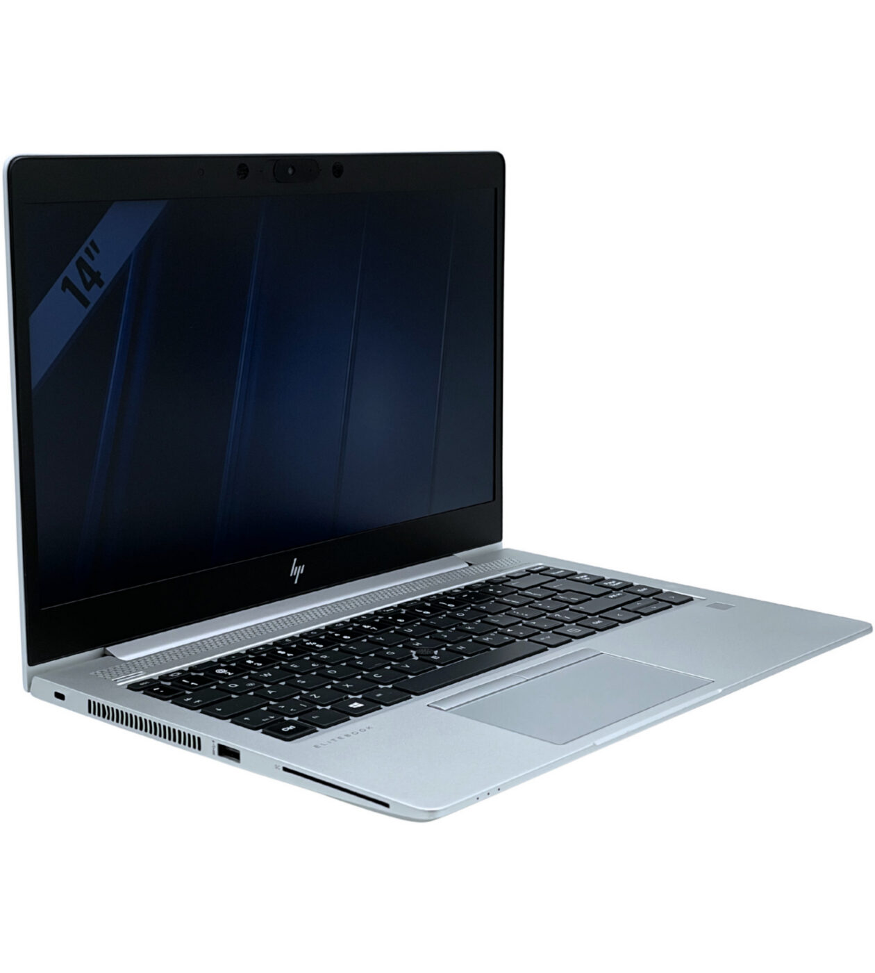 HP EliteBook 840 G6 widok z lewej strony pod kątem z widocznymi złączami