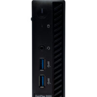 Dell Optiplex 3000 MFF zbliżenie na przedni panel i logo