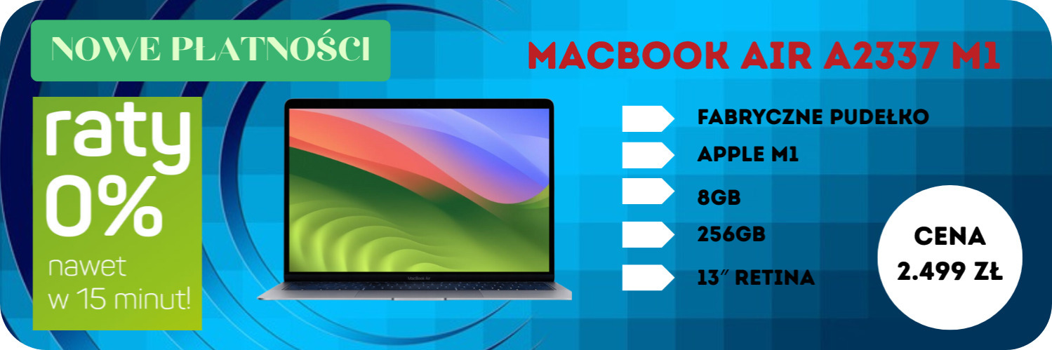 Laptop Apple MacBook Air A2337 • Apple M1 • 8GB • 256GB • 13″ Retina BOX