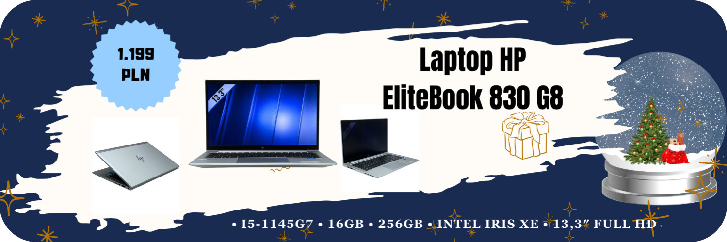 Laptop HP EliteBook 830 G8 • i5-1145G7 • 16GB • 256GB • Intel Iris Xe • 13,3″ Full HD