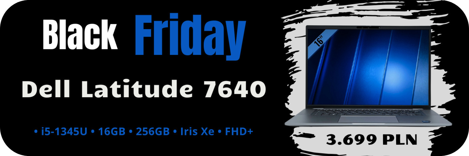 Laptop Dell Latitude 7640 Laptop Dell Latitude 7640 • i5-1345U • 16GB • 256GB • Iris Xe • FHD+