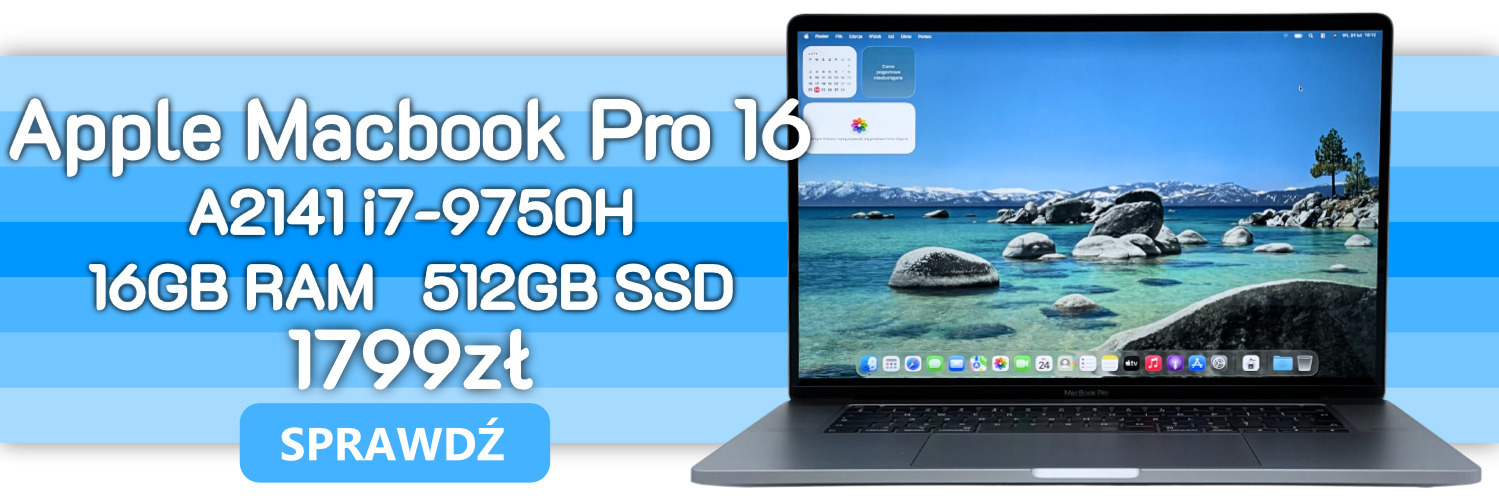 Laptop Apple MacBook Pro A2141 • i7-9750H • 16GB RAM • 512GB SSD • Radeon Pro 5300M • 16″ Retina • Space Gray