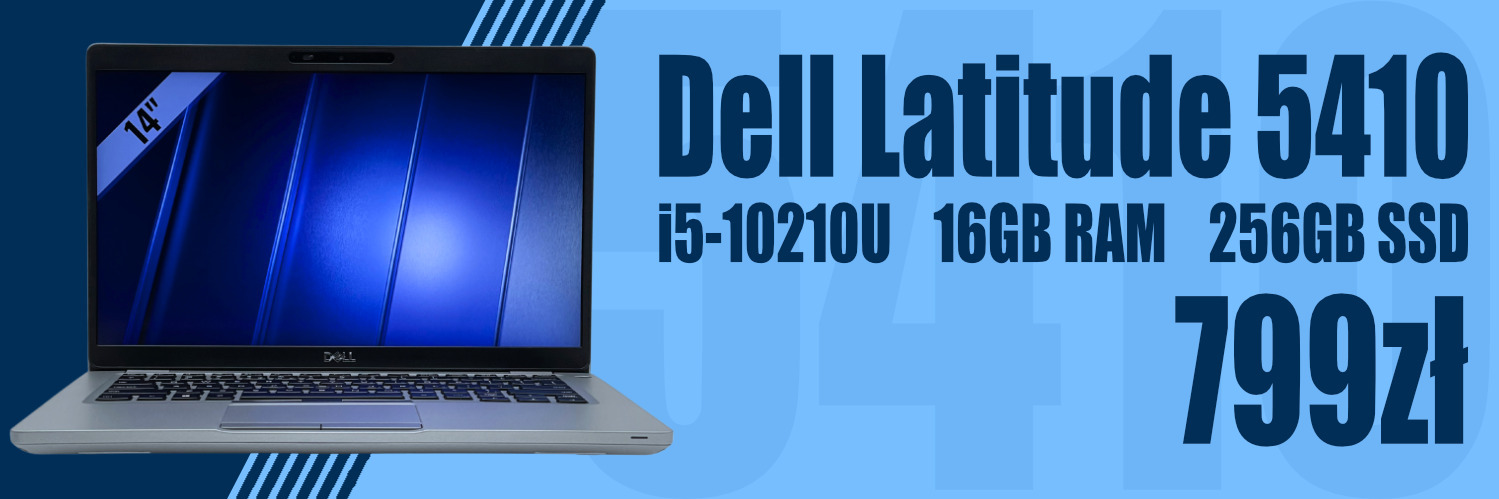 Laptop Dell Latitude 5410 • i5-10210U • 16GB • 256GB • UHD 620 • 14 ” Full HD