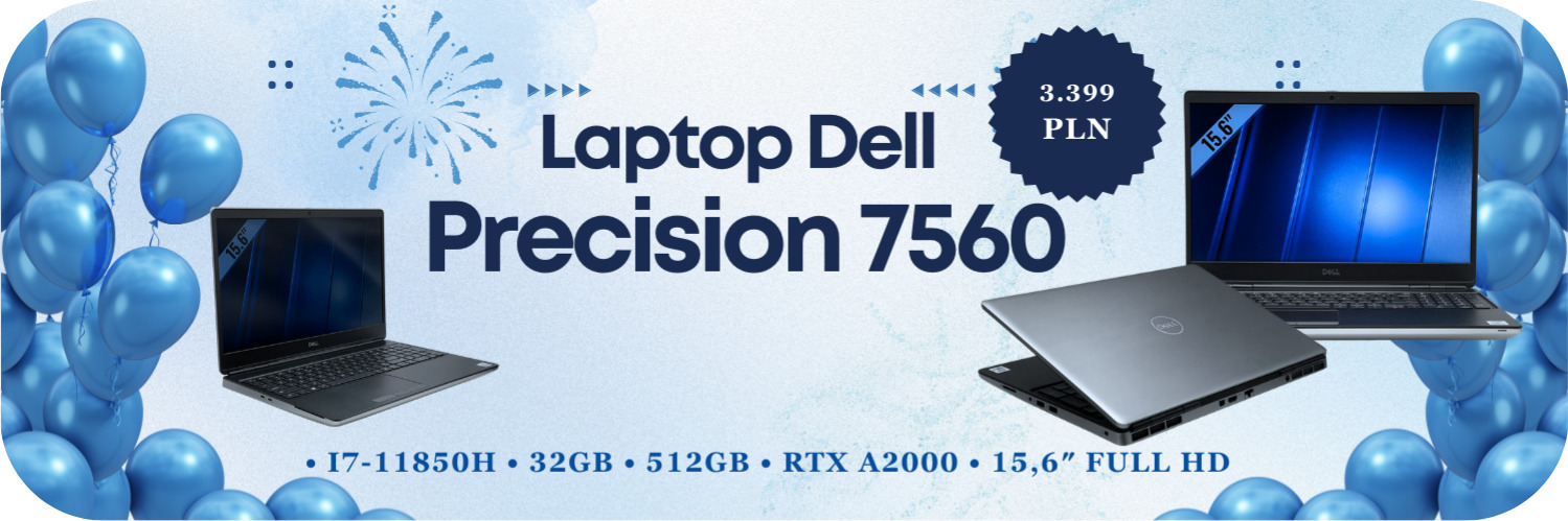 Laptop Dell Precision 7560 • i7-11850H • 32GB • 512GB • RTX A2000 • 15,6″ Full HD