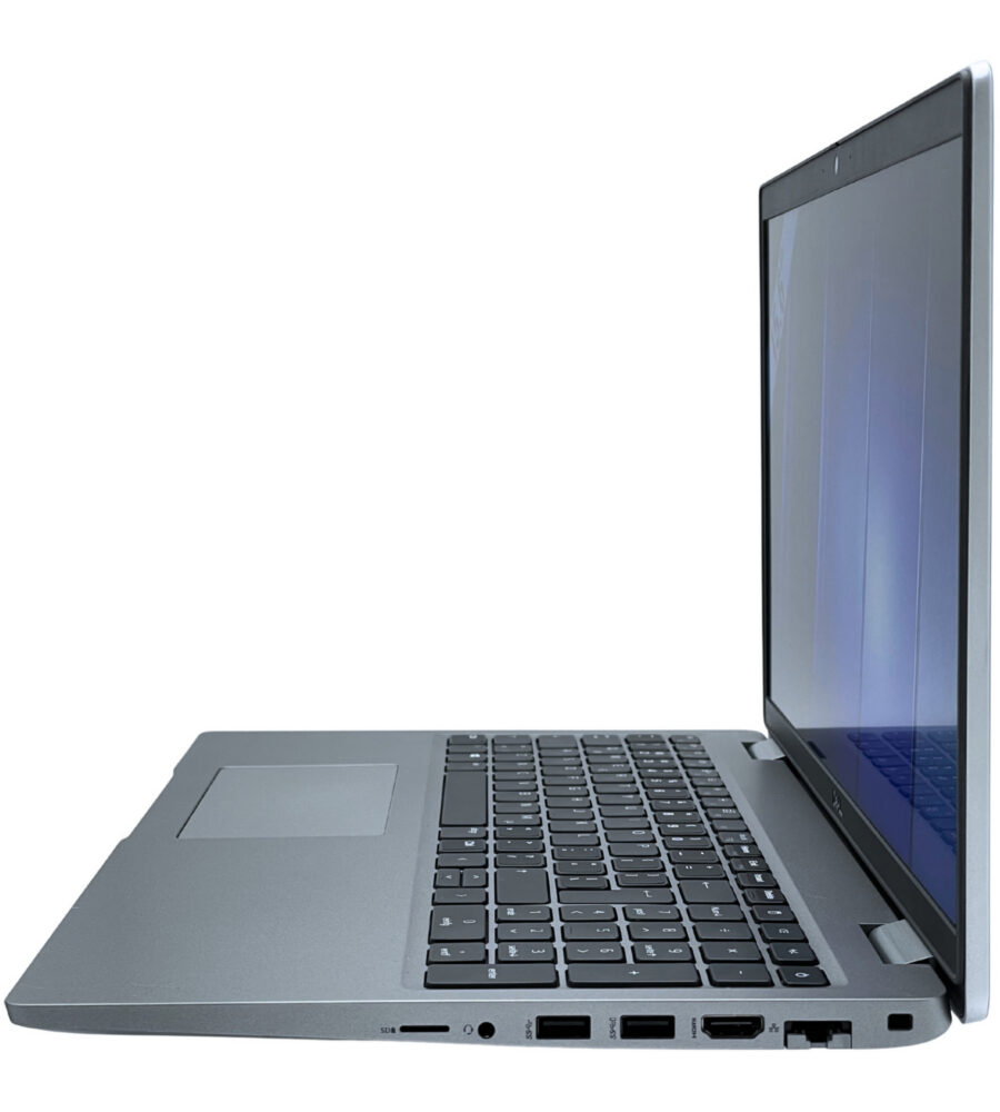 Dell Latitude 5520 profil prawego boku obudowy z gniazdem audio i portami RJ-45 oraz USB