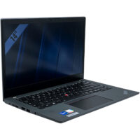 Lenovo ThinkPad T14s Gen 2 – lewy bok pod kątem Lenovo ThinkPad T14s Gen 2 widok pod kątem z lewej strony złącza USB-C i Thunderbolt