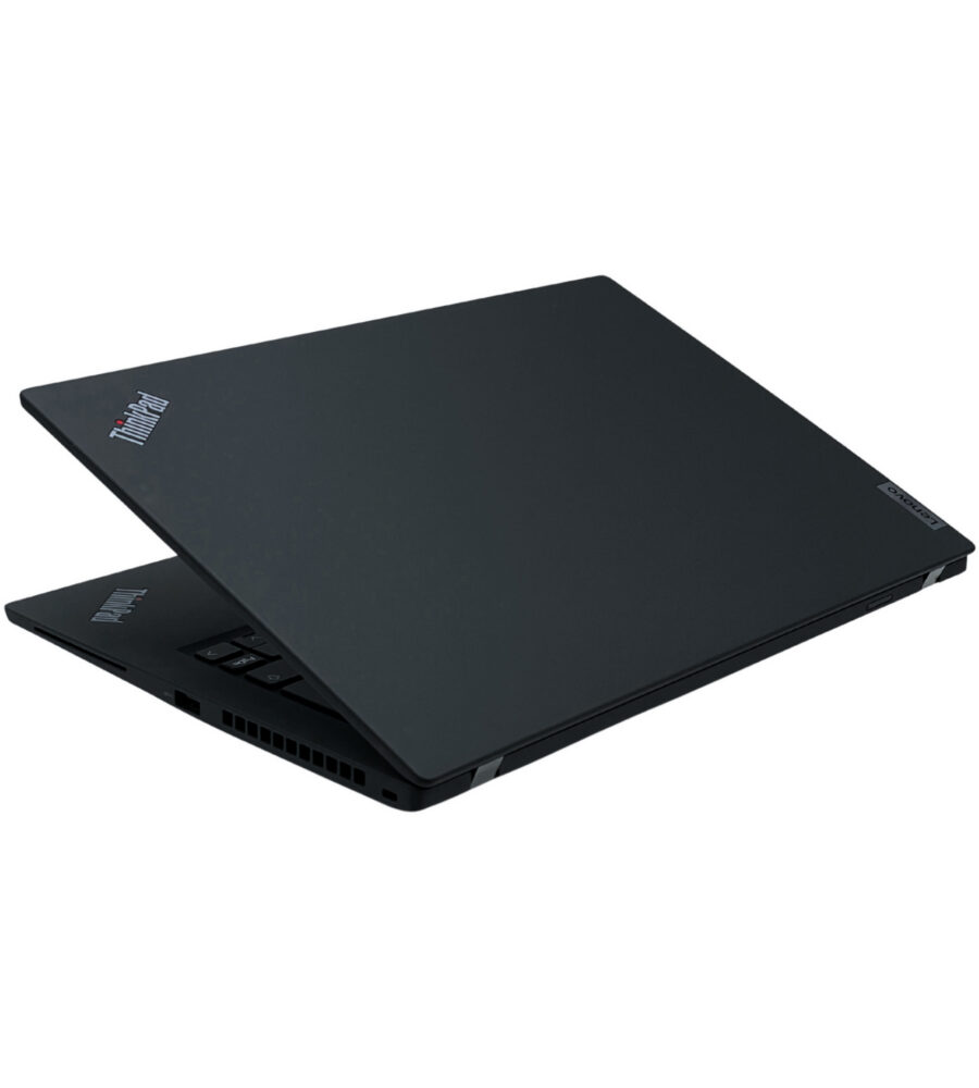 Lenovo ThinkPad T14s Gen 2 – zamknięta klapa górna Lenovo ThinkPad T14s Gen 2 zamknięta pokrywa górna ze stylowym logo serii