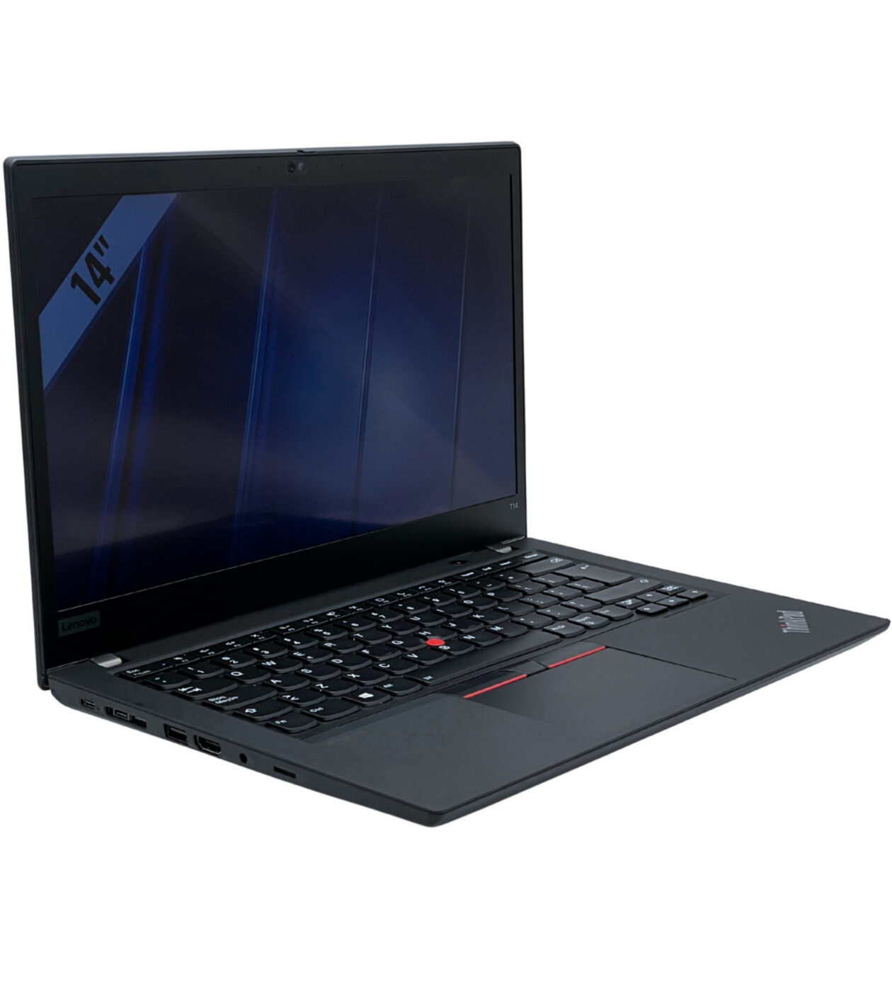 Lenovo ThinkPad T14 Gen 1 widok z lewej strony pod kątem poręczna obudowa klasy premium