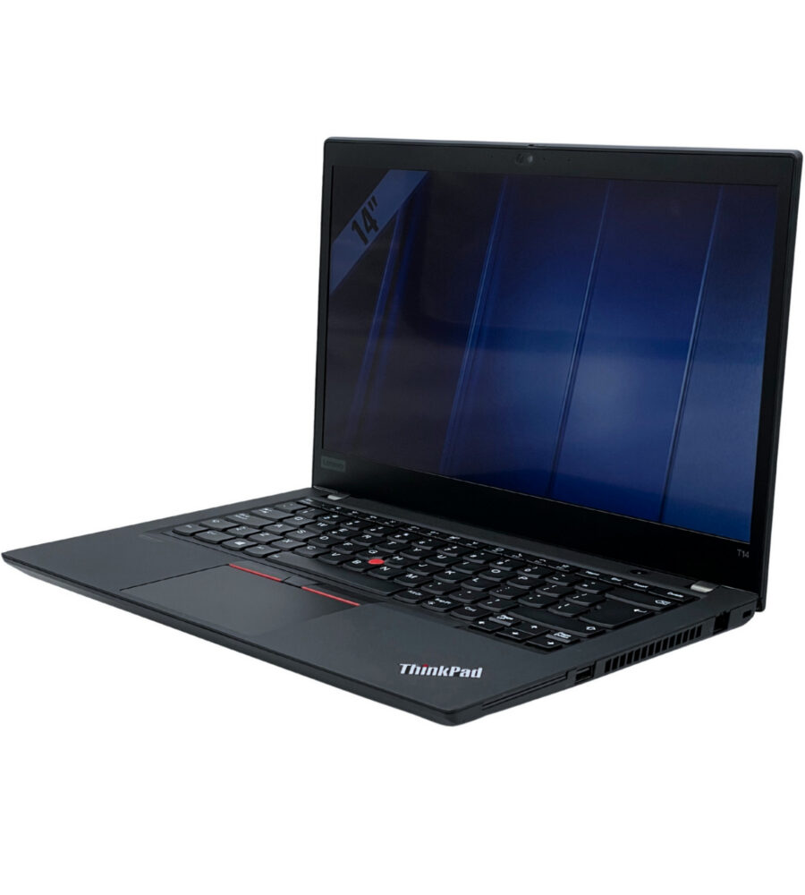 Lenovo ThinkPad T14 Gen 1 widok z prawej strony pod kątem trwała czarna konstrukcja