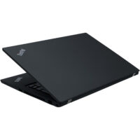 Zamknięty laptop Lenovo ThinkPad T14 Gen 1 widok górny na klapę z logo ThinkPad