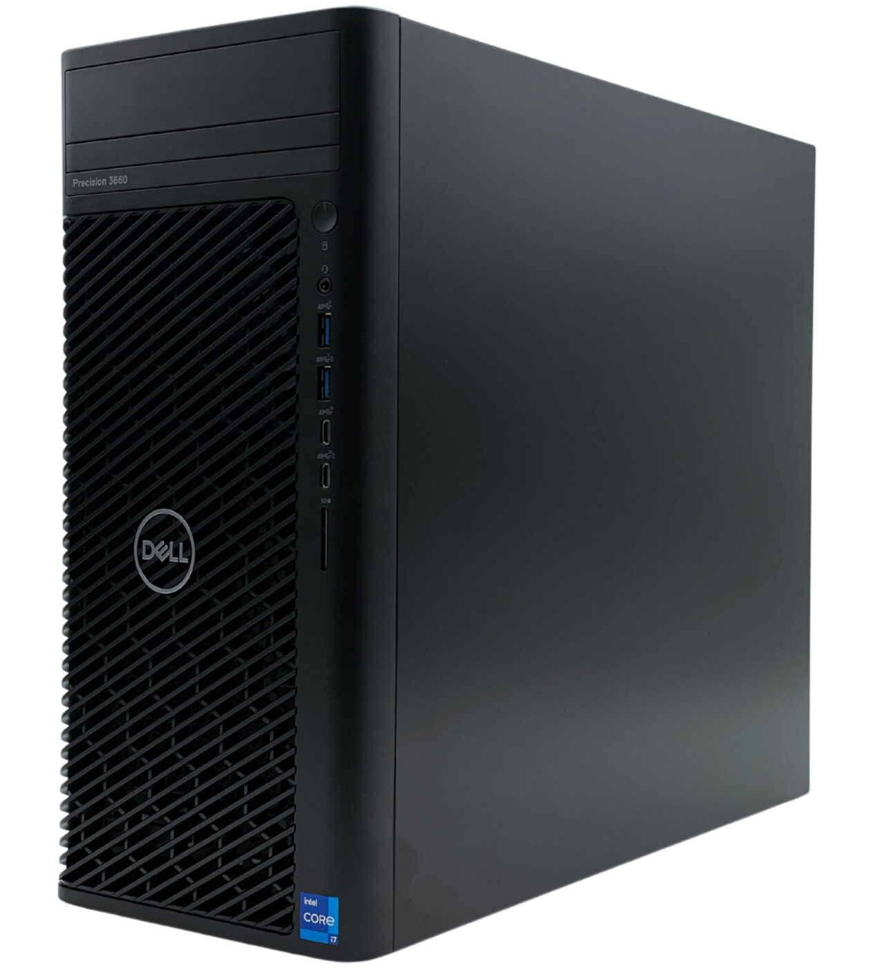 Dell Precision 3660 widok z prawej strony pod kątem