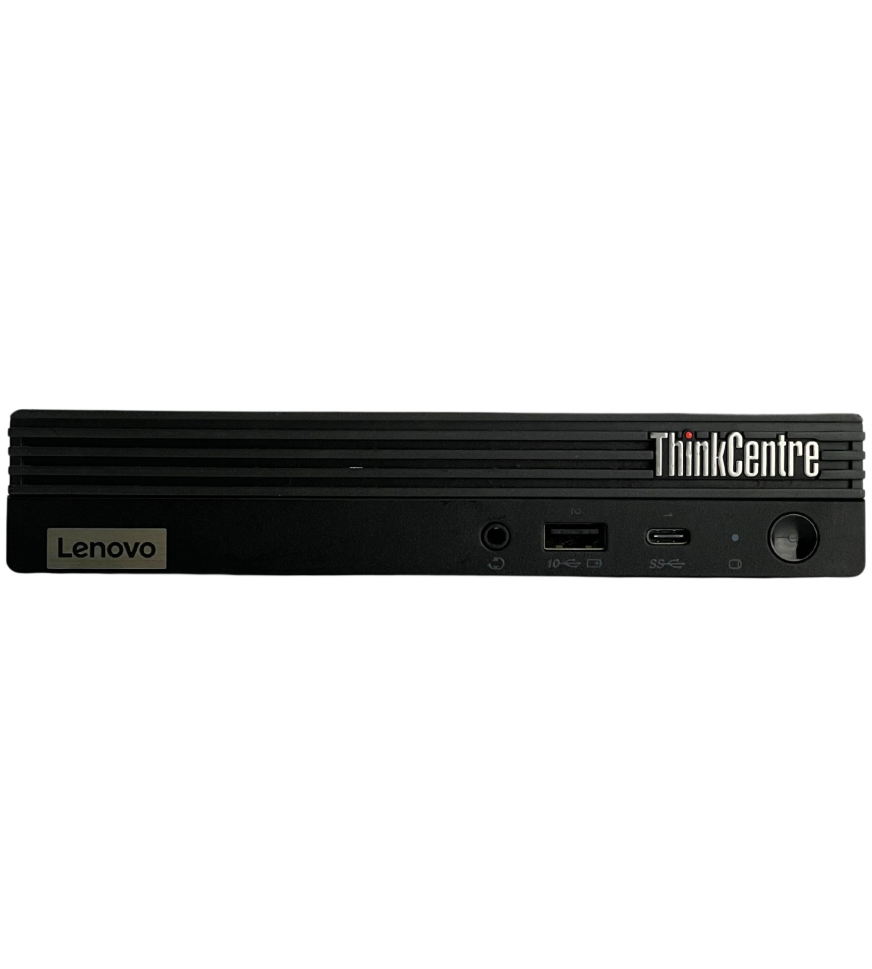 Komputer Lenovo ThinkCentre M70q Gen 1 Tiny widok z przodu obudowa w pozycji poziomej