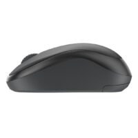 Logitech M240 Bluetooth Graphite – lewy bok myszy Logitech M240 Bluetooth Graphite profil z lewej strony konstrukcja dla leworęcznych i praworęcznych