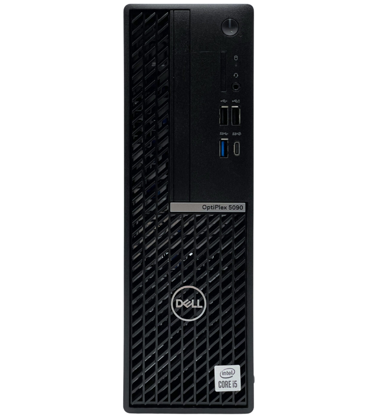 Komputer Dell OptiPlex 5090 SFF główny widok od przodu obudowa pionowa czarna biznesowa