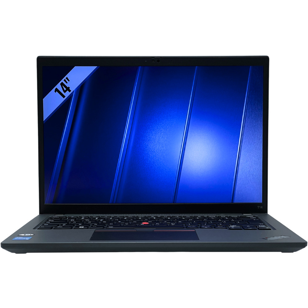 Laptop Lenovo ThinkPad T14 G3 główny widok od przodu otwarty ekran matowy WUXGA IPS 16:10