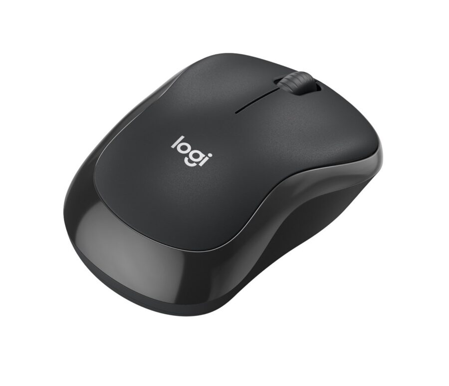Logitech M240 Bluetooth Graphite – prawy bok pod kątem Logitech M240 Bluetooth Graphite widok z prawej strony pod kątem grafitowe wykończenie