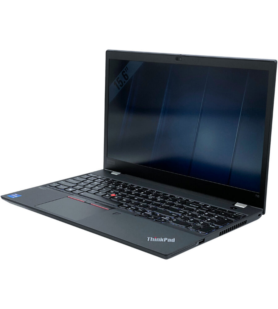 Lenovo ThinkPad T15 Gen 2 – prawy bok pod kątem Lenovo ThinkPad T15 Gen 2 widok z prawej strony pod kątem z portami
