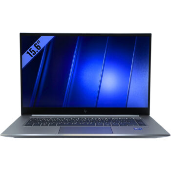 HP ZBook Studio G8 widok od przodu z włączonym ekranem