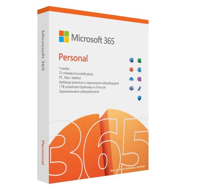 Microsoft Office 365 Personal Licencja na 12 miesięcy