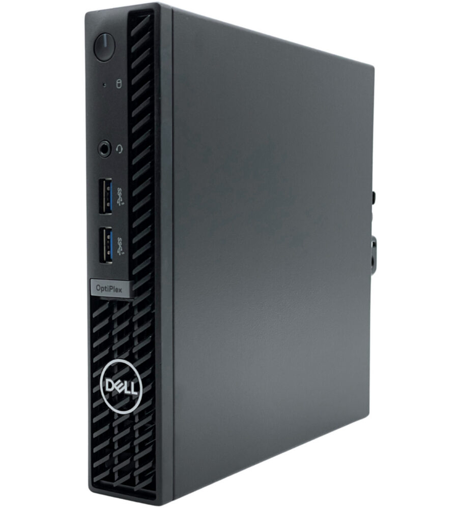 Dell Optiplex 7010 Micro – prawy bok pod kątem Dell Optiplex 7010 Micro widok z prawej strony pod kątem kompaktowy komputer biznesowy