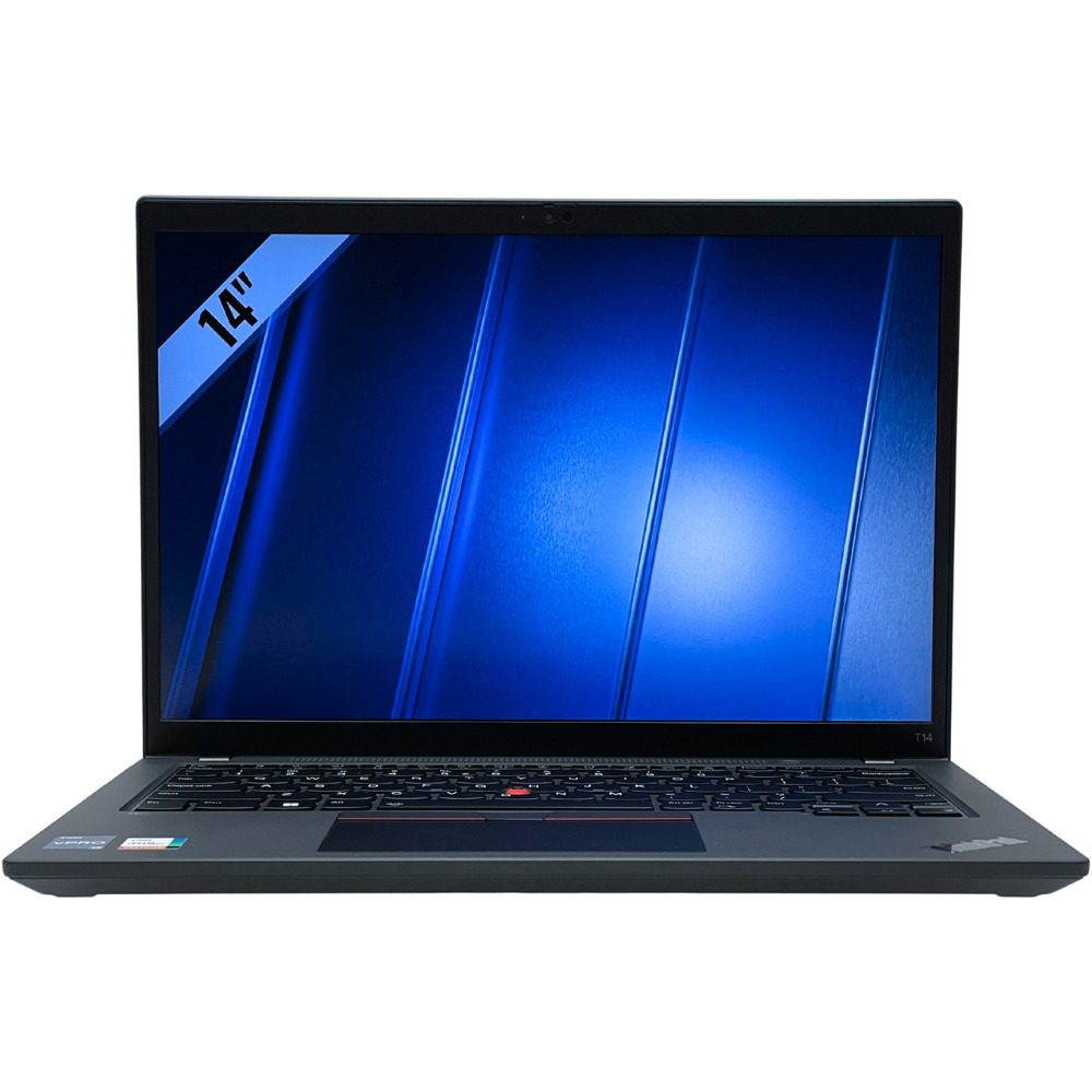 Laptop Lenovo ThinkPad T14 G3 główny widok od przodu otwarty ekran matowy WUXGA IPS 16:10