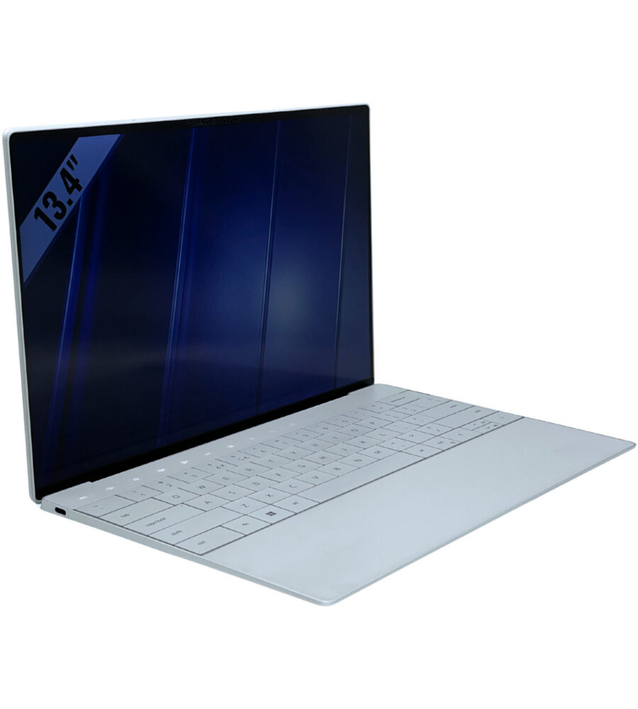 Dell XPS 13 9320 widok z lewej strony pod kątem z portem Thunderbolt