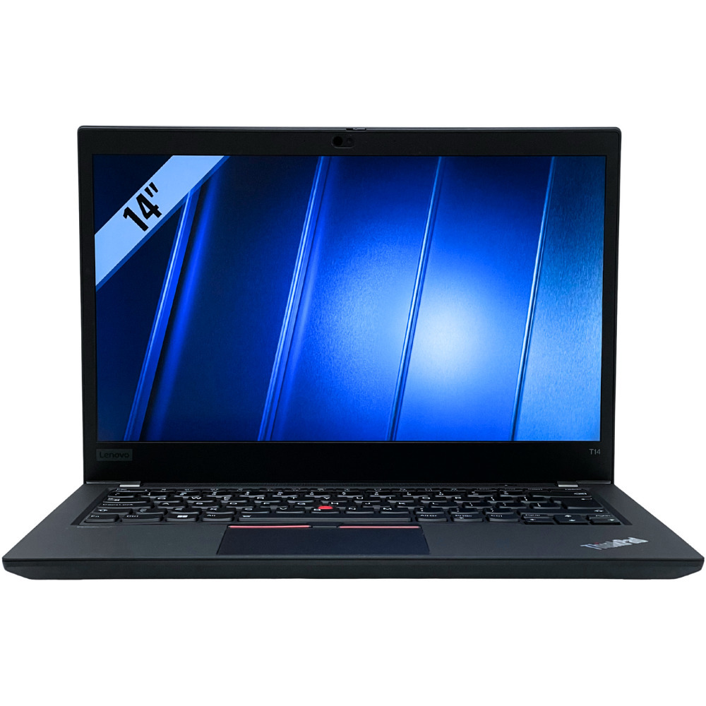 Lenovo ThinkPad T14 Gen 2 widok od przodu z otwartym ekranem Full HD
