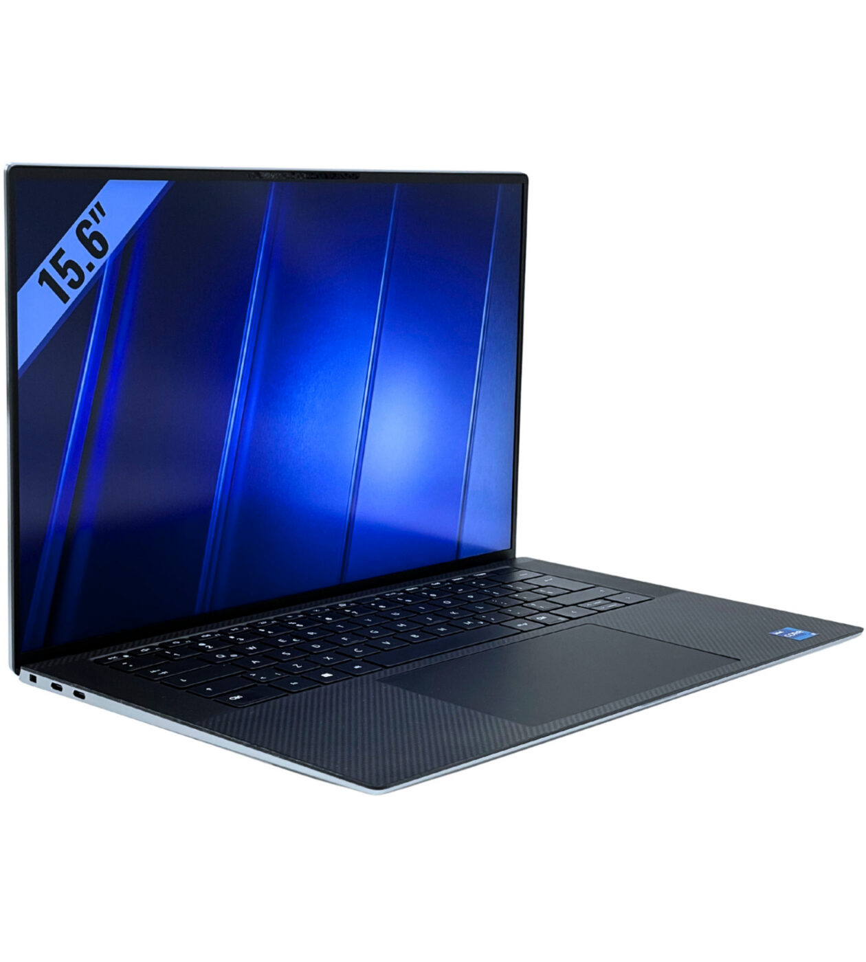 Dell Precision 5560 widok z lewej strony pod kątem złączami Thunderbolt 4