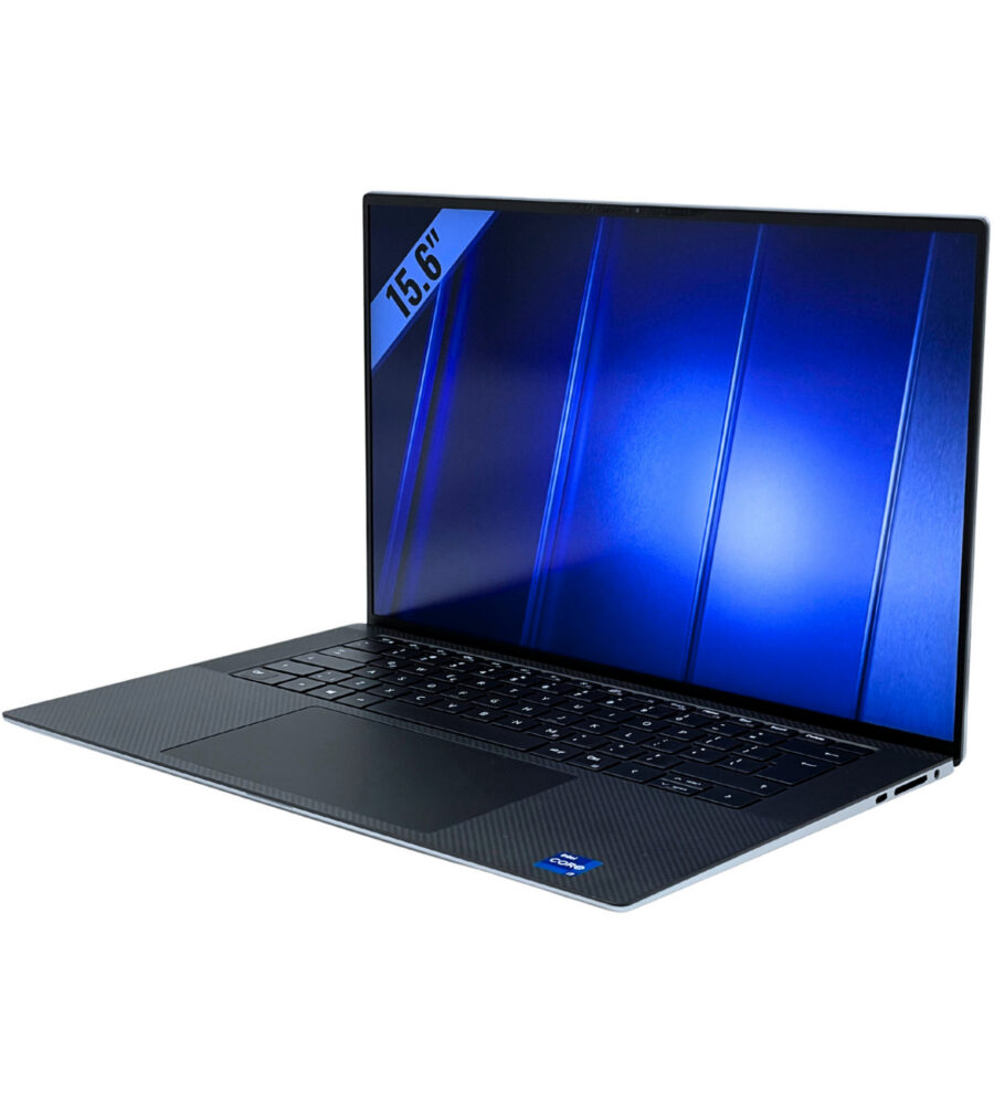 Dell Precision 5560 – prawy bok pod kątem Dell Precision 5560 widok z prawej strony pod kątem port USB-C i czytnik kart SD