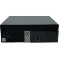 Dell Optiplex 5070 SFF – widok od przodu Komputer poleasingowy Dell Optiplex 5070 SFF widok od przodu na nowoczesny panel