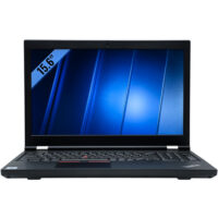 Lenovo ThinkPad P15 Gen1 laptop poleasingowy widok od przodu z włączonym ekranem Full HD