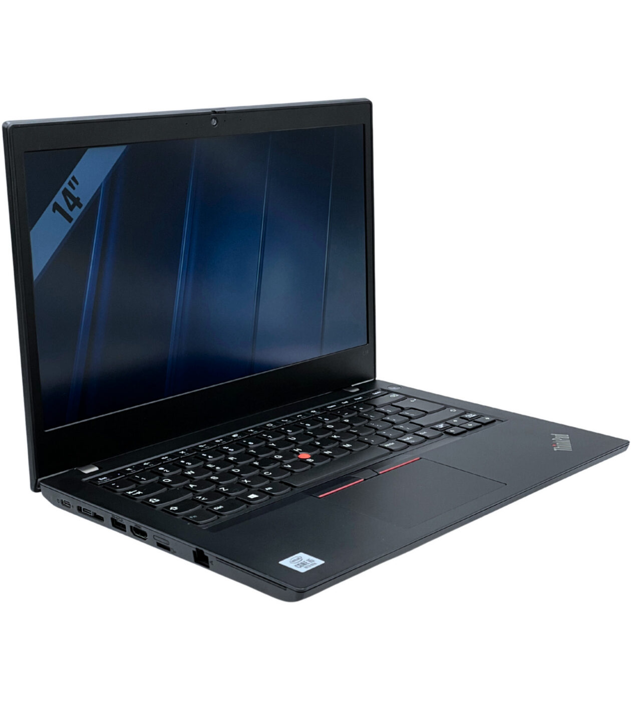 Lenovo ThinkPad L14 G1 widok z lewej strony pod kątem porty USB-C i HDMI