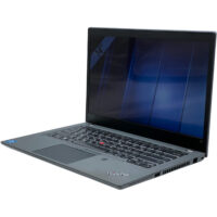 Lenovo ThinkPad T14 G2 – prawy bok pod kątem Lenovo ThinkPad T14 G2 widok z prawej strony pod kątem port USB i złącze LAN