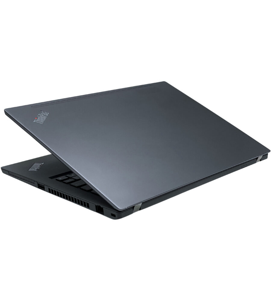 Lenovo ThinkPad T14 G2 – górna pokrywa obudowy Lenovo ThinkPad T14 G2 zamknięta srebrna obudowa widok z góry logo ThinkPad