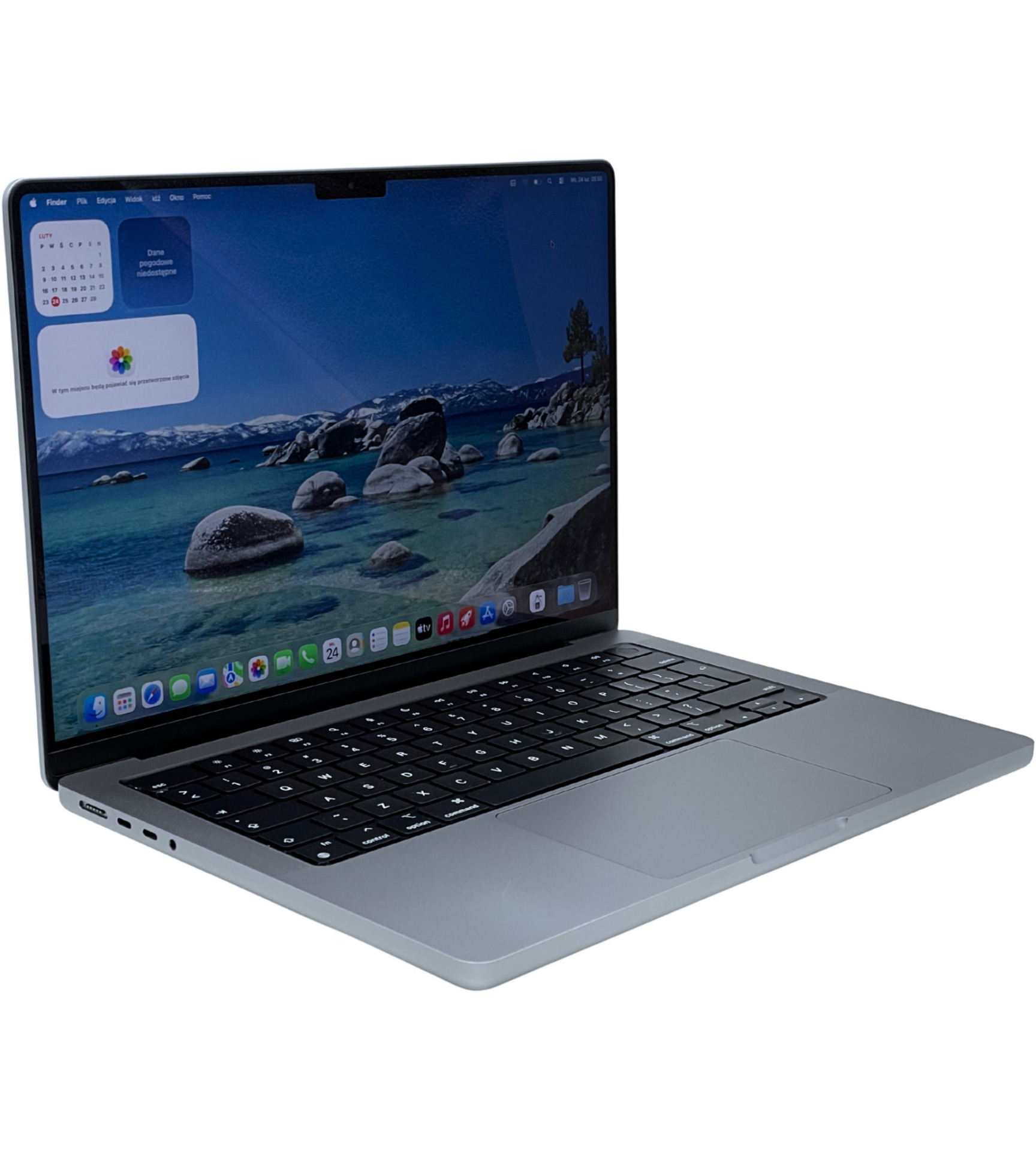 MacBook Pro 14 A2442 lewy profil port MagSafe 3 Thunderbolt 4 gniazdo audio