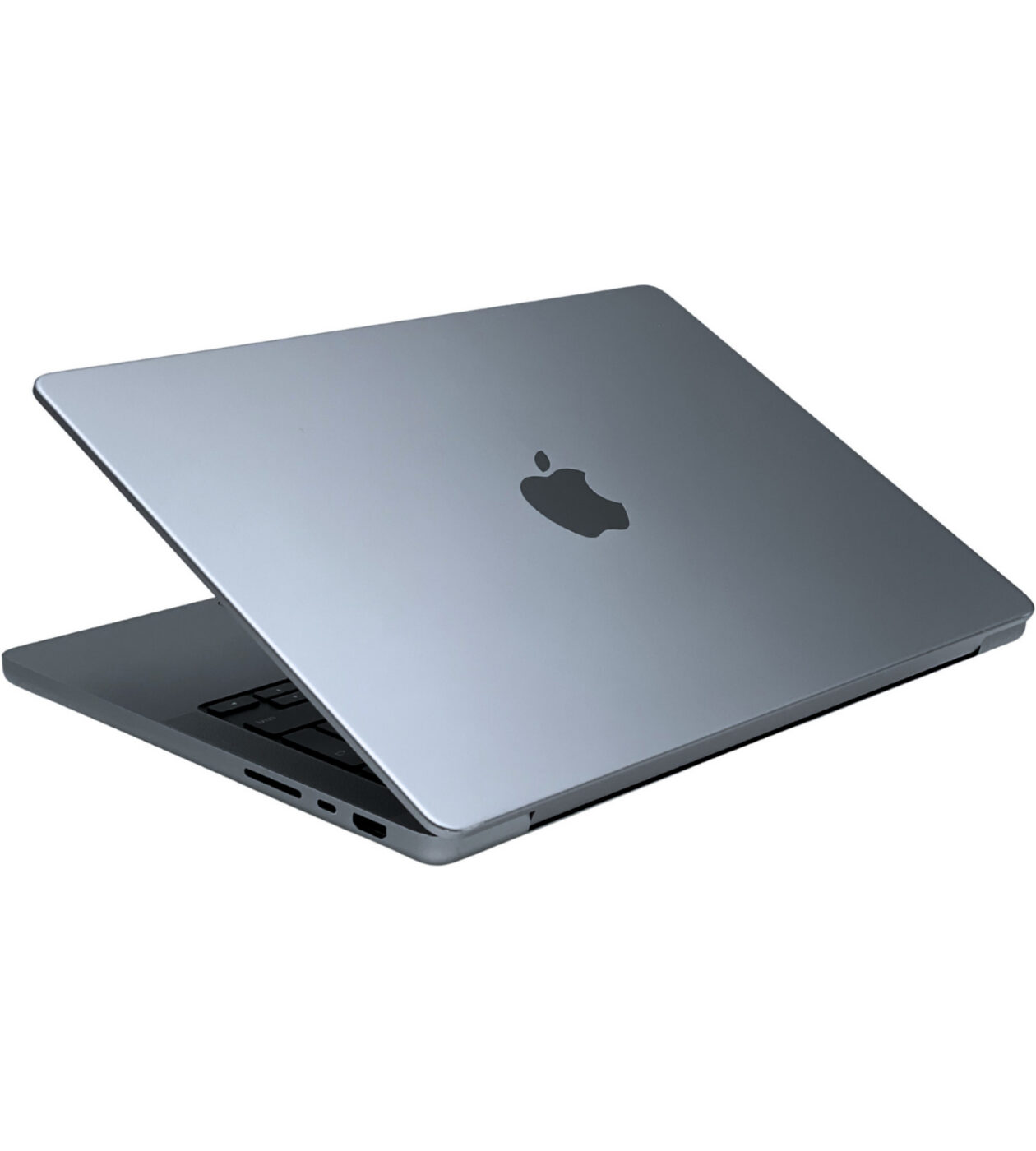 MacBook Pro 14 A2442 zamknięta klapa górna logotyp Apple Space Gray