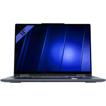 Lenovo Yoga 7 2w1 14AHP9 widok główny laptopa od przodu z otwartą klapą.