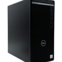 Dell Optiplex 5090 MT – lewy bok z profilu pod kątem Dell Optiplex 5090 Mini Tower widok z lewej strony pod kątem profil obudowy