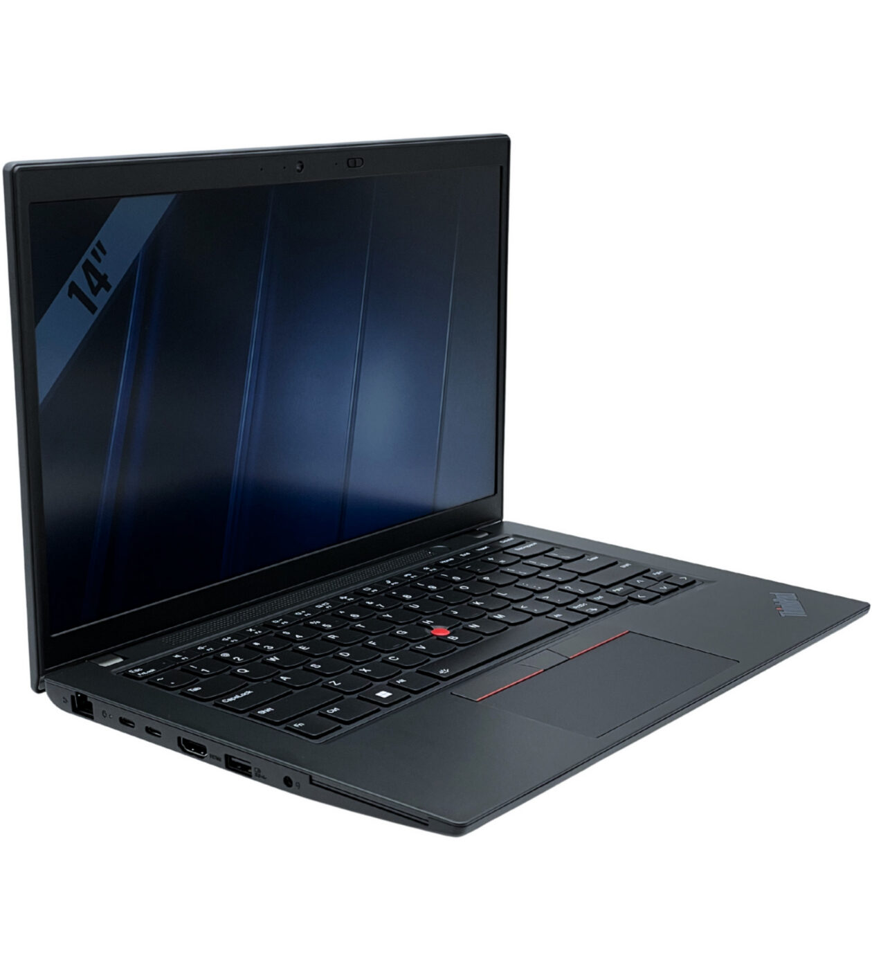 Lenovo ThinkPad L14 G4 lewy bok pod kątem porty USB-C