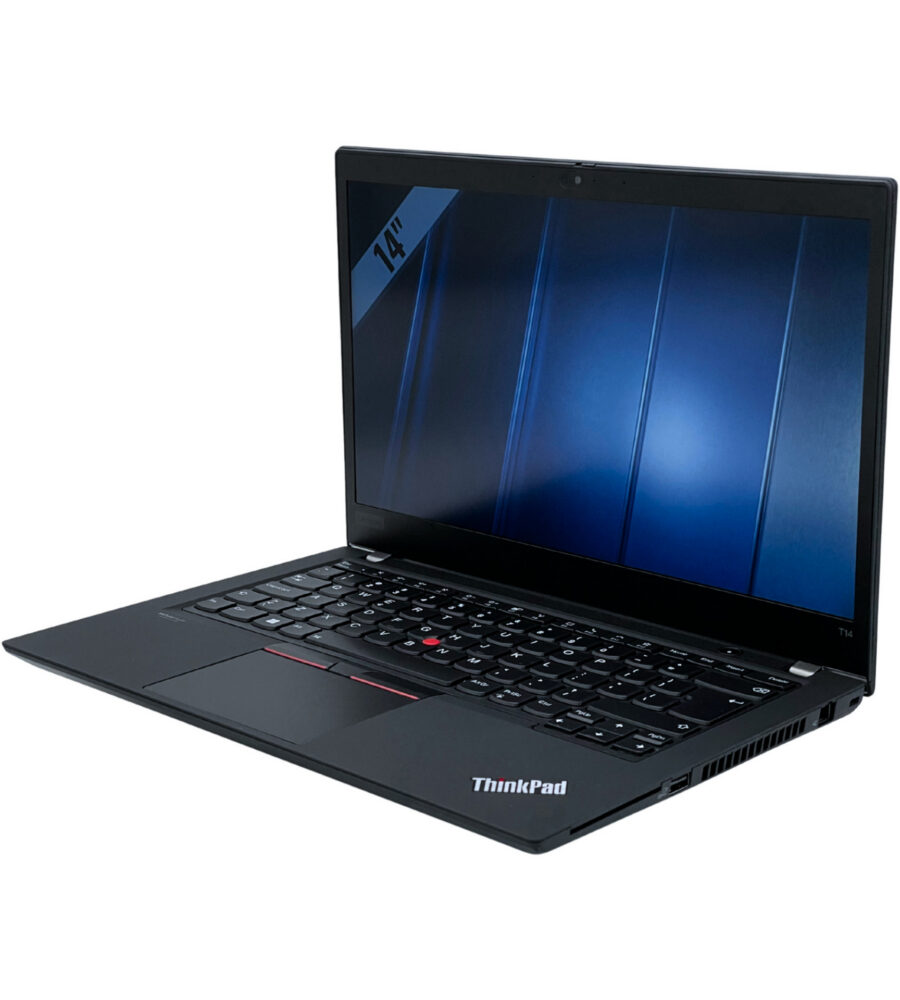 Lenovo ThinkPad T14 Gen 2 widok z prawej strony pod kątem port USB i LAN