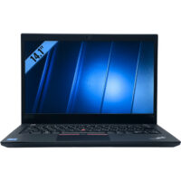 Lenovo ThinkPad T14 Gen 2 – widok ogólny frontu Lenovo ThinkPad T14 Gen 2 widok od przodu z otwartą klapą