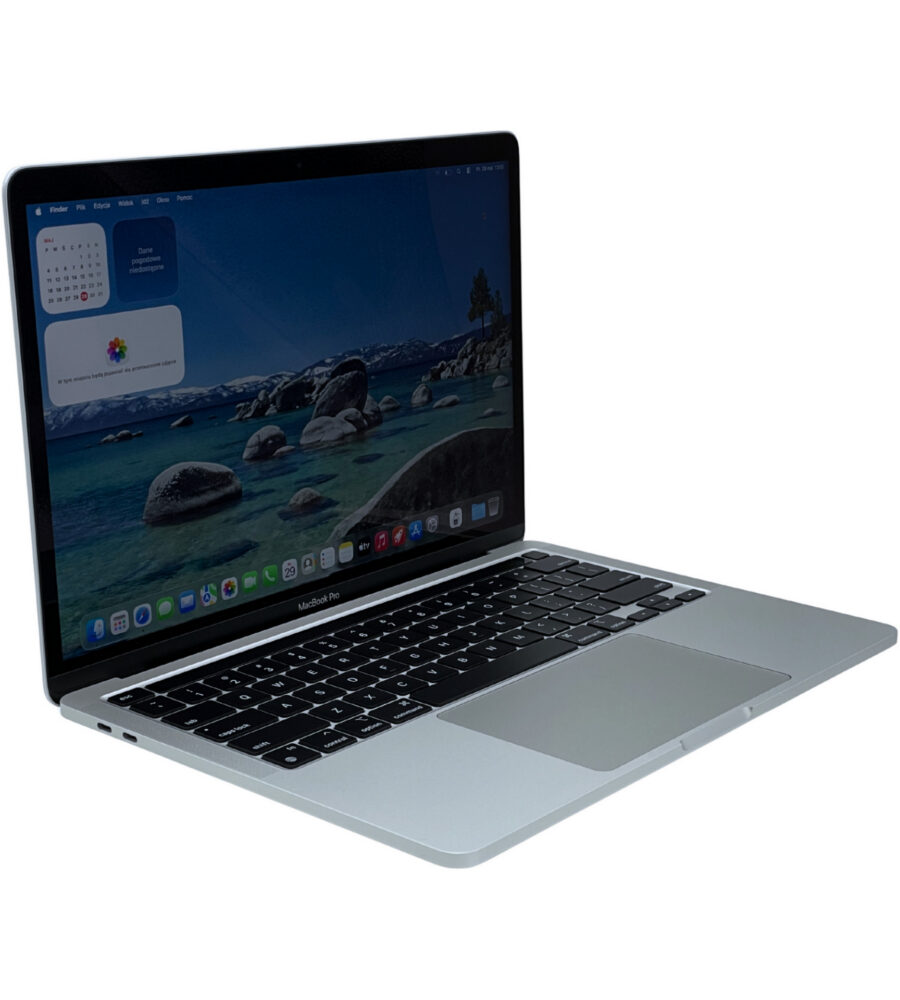 Apple MacBook Pro 13 A2338 widok z lewej strony pod kątem porty Thunderbolt USB 4